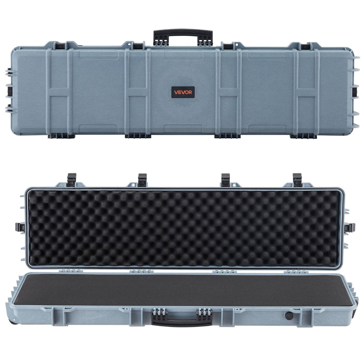 50" Hard Rifle Case, Lockable Rifle Case with Pre-cut Foams,Movable Gun Storage with Wheels, IP67 Waterproof & Dustproof Pistol Storage for Rifle, Shotgun, Airsoft Gun