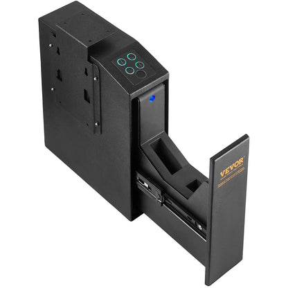Mounted Gun Safe for Pistols, Biometric Gun Safe with Three Quick Access Ways of Fingerprints, Passwords and Keys, Handgun Safe for 1 Pistol for Home, Bedside, Nightstand, Wall