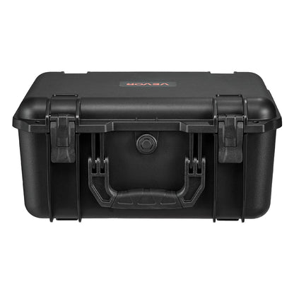 Hard Pistol Case, Heavy Duty Hard Gun Case with XPE Foam Lining, Waterproof Pistol Storage Box with Customizable Interior & Handle for Gun, Lenses, Camera, Gear, TSA Compliant, 15.9x12.5x7.5 in
