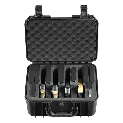 Hard Pistol Case, Heavy Duty Hard Gun Case with XPE Foam Lining, Waterproof Pistol Storage Box with Customizable Interior & Handle for Gun, Lenses, Camera, Gear, TSA Compliant, 15.9x12.5x7.5 in