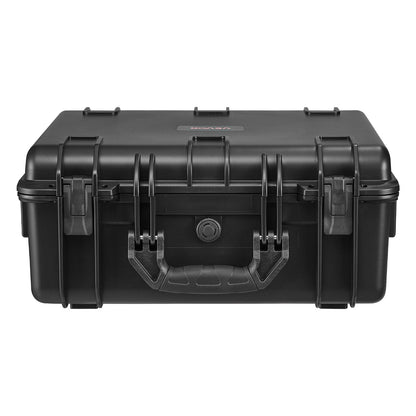Hard Pistol Case, Heavy Duty Hard Gun Case with XPE Foam Interior, Waterproof Pistol Storage Box with Customizable Lining & Handle for Gun, Lenses, Camera, Gear, TSA Compliant, 18.7x12.5x7.5 in