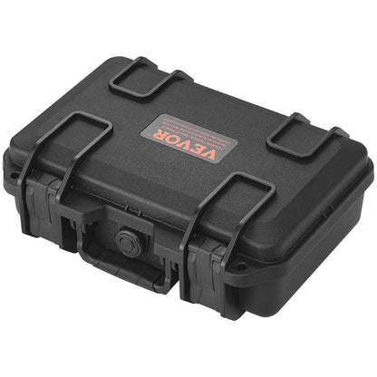 Hard Pistol Cases with Pre-cut PU Foam, Waterproof & Dustproof Hard Gun Case for 1 Pistol, 12.59×9.01×4.4 in Lockable Pistol Case, Black
