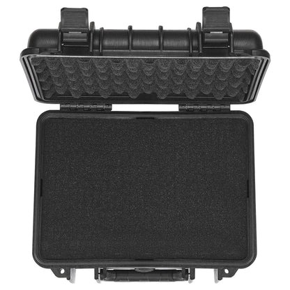 Hard Pistol Cases with Pre-cut PU Foam, Waterproof & Dustproof Hard Gun Case for 2 Pistol, 14.1×11.5×7.6 in Lockable Pistol Case, Black