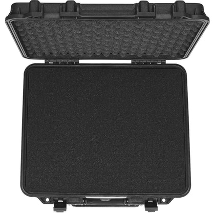 Hard Pistol Cases with Pre-cut PU Foam, Waterproof & Dustproof Hard Gun Case for 6 Pistol, 19.3×17.1×8.3 in Lockable Pistol Case, Black