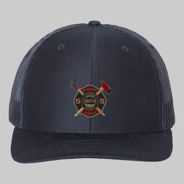 MFD Richardson 112 Duty Hat, on-head view
