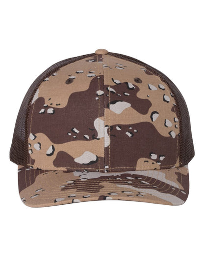 Custom Richardson 112P Camo Leather Patch Hat