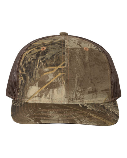 Custom Richardson 112P Camo Leather Patch Hat