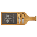 Custom Acacia Wood/Slate Serving Board with Two Tools